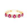 Bague rubis et diamant en or 9 carats