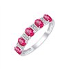 Bague rubis et diamant en or 9 carats