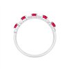 Bague rubis et diamant en or 9 carats