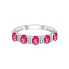 Bague rubis et diamant en or 9 carats