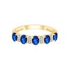 Bague saphir et diamant en or 9 carats