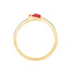 Bague toi et moi rubis et diamant en or 9 carats