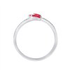 Bague toi et moi rubis et diamant en or 9 carats