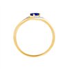 Bague saphir et diamant en or 9 carats