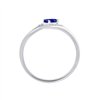 Bague saphir et diamant en or 9 carats