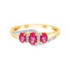 Bague toi et moi rubis et diamant en or 9 carats