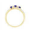 Bague toi et moi saphir et diamant en or 9 carats
