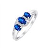 Bague toi et moi saphir et diamant en or 9 carats