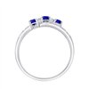 Bague toi et moi saphir et diamant en or 9 carats