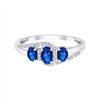 Bague toi et moi saphir et diamant en or 9 carats