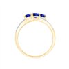 Bague toi et moi saphir et diamant en or 9 carats