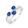 Bague toi et moi saphir et diamant en or 9 carats