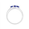 Bague toi et moi saphir et diamant en or 9 carats