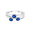 Bague toi et moi saphir et diamant en or 9 carats