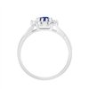 Solitaire entouré saphir et diamant en or 9 carats