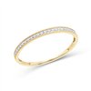 Demi Alliance serti clos diamant en or 9 carats