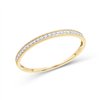 Demi Alliance serti clos diamant en or 9 carats