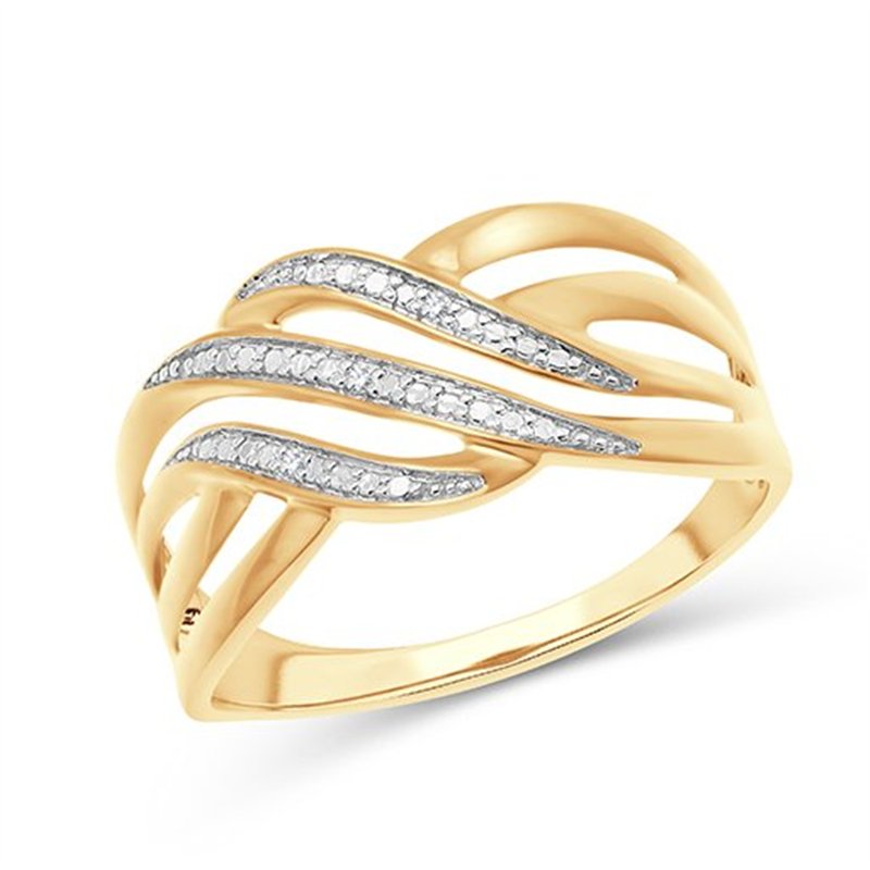 Bague serti clos diamant en or 9 carats