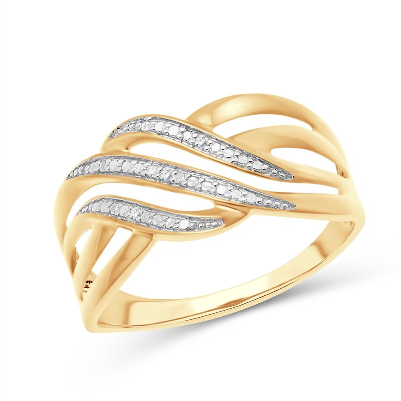Bague serti clos diamant en or 9 carats