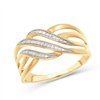 Bague serti clos diamant en or 9 carats