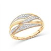 Bague serti clos diamant en or 9 carats