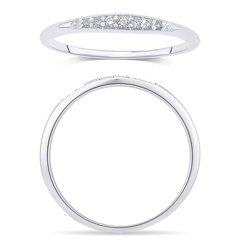 Bague serti clos diamant en or 9 carats