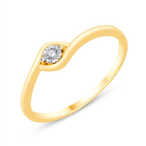 Solitaire toi et moi diamant en or 9 carats