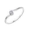Solitaire diamant en or 9 carats