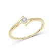 Solitaire serti clos diamant en or 9 carats