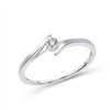 Solitaire serti clos diamant en or 9 carats