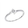 Solitaire serti clos diamant en or 9 carats