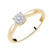 Solitaire serti clos diamant en or 9 carats