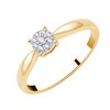 Solitaire serti clos diamant en or 9 carats