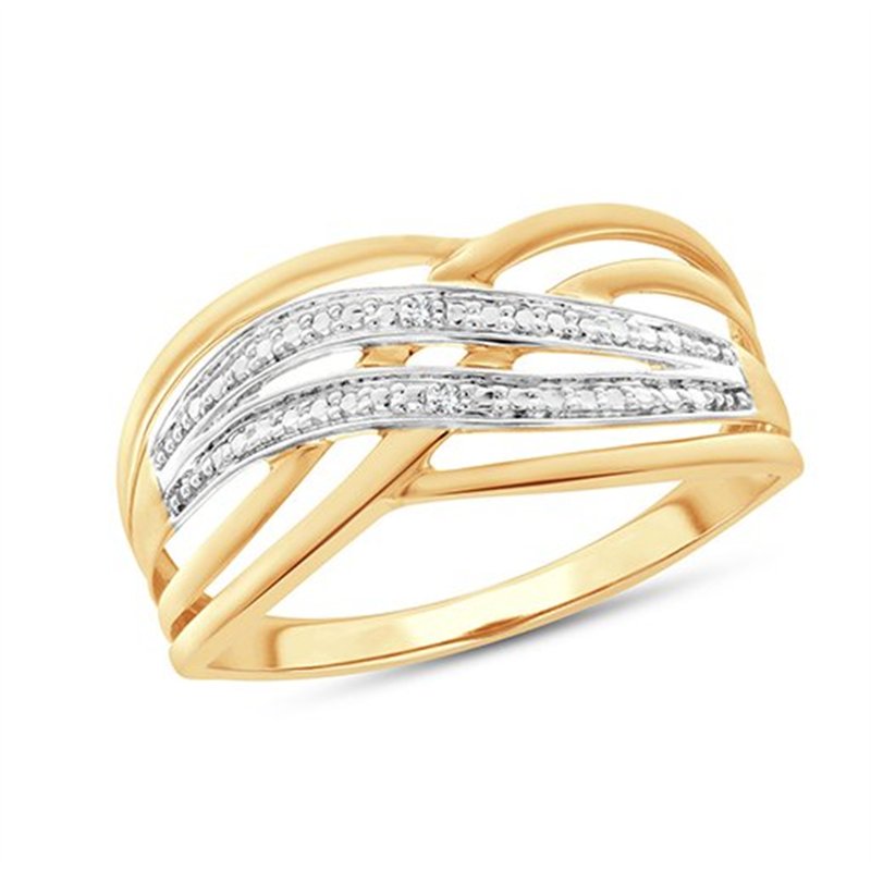 Bague trilogie diamant en or 9 carats