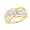 Bague trilogie diamant en or 9 carats