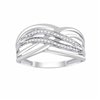 Bague trilogie diamant en or 9 carats