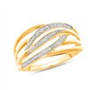 Bague serti clos diamant en or 9 carats