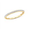Demi Alliance serti clos diamant en or 9 carats