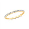 Demi Alliance serti clos diamant en or 9 carats
