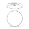 Bague trilogie diamant en or 9 carats