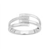 Bague serti clos diamant en or 9 carats