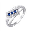Bague saphir et diamant en or 9 carats