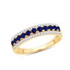 Bague saphir et diamant en or 9 carats