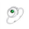 Bague émeraude et diamant en or 9 carats