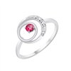 Bague rubis et diamant en or 9 carats