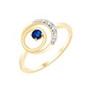 Bague saphir et diamant en or 9 carats