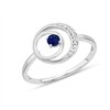 Bague saphir et diamant en or 9 carats