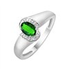 Bague émeraude et diamant en or 9 carats