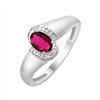 Bague rubis et diamant en or 9 carats