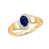 Bague saphir et diamant en or 9 carats